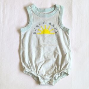 cat & jack beach baby soft striped sleeveless bubble romper 6-9 months baby boy